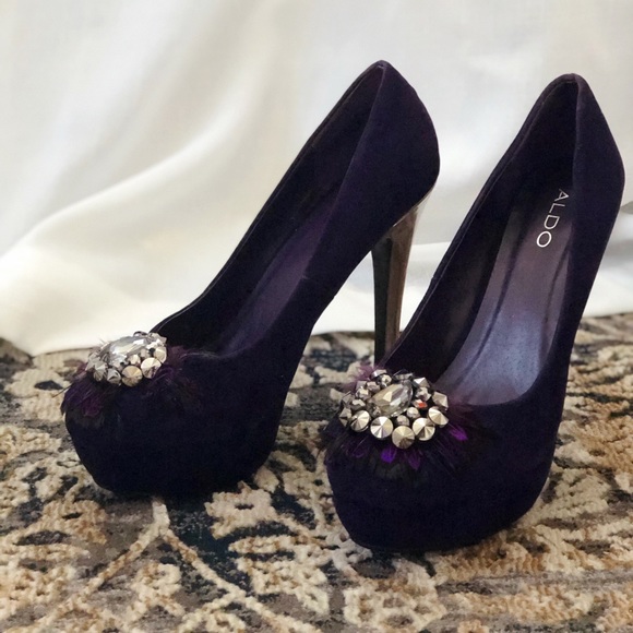purple pumps size 10